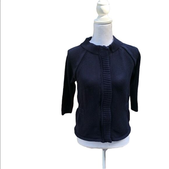 ANN TAYLOR LOFT Button/ZipUp Knitted Cardigan SZMP - Picture 2 of 8